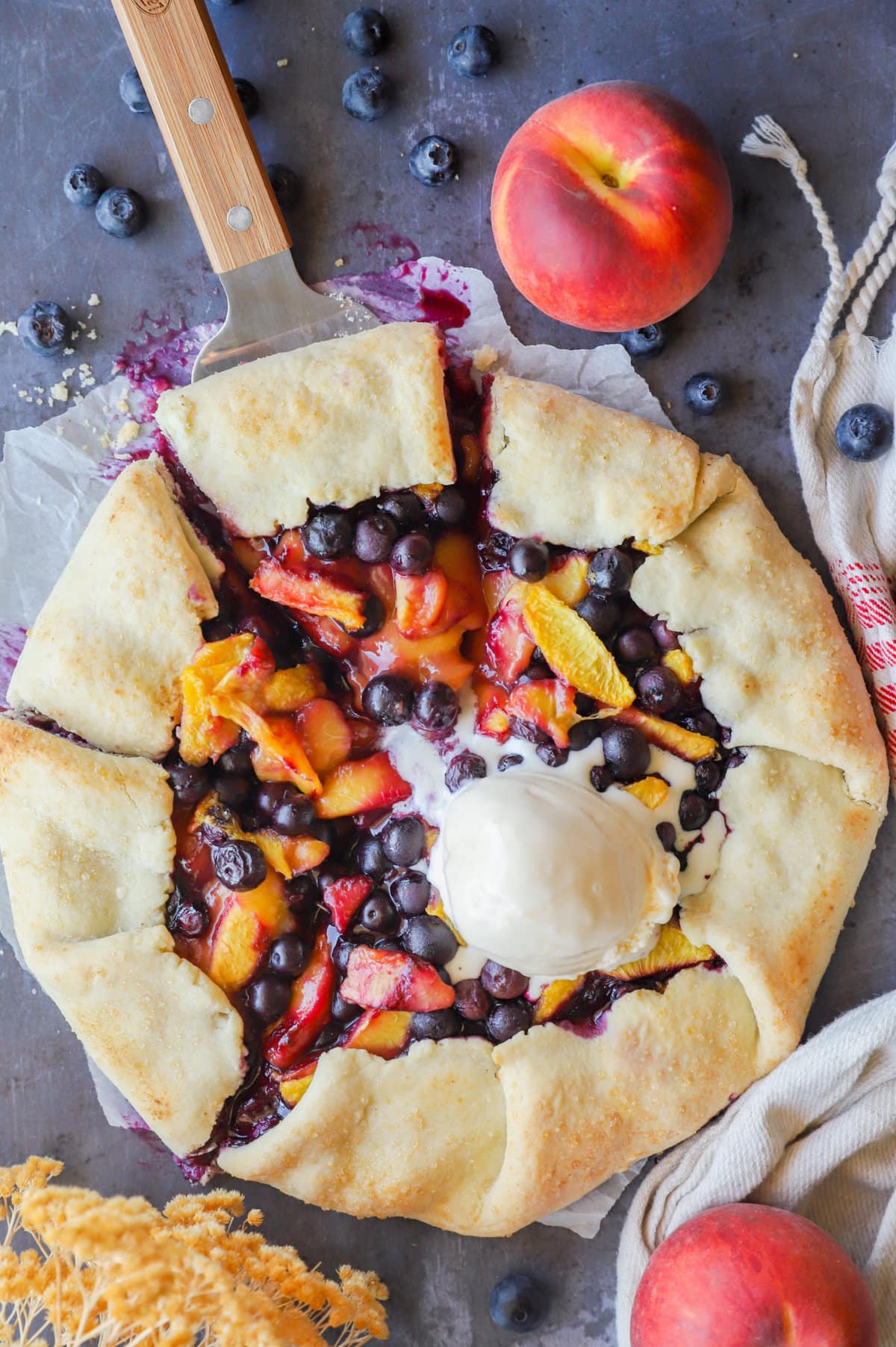 Peach Blueberry Galette Cake N Knife