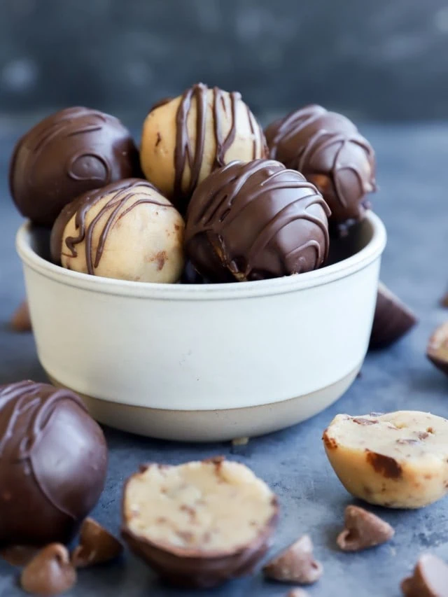 easy no bake cookie dough bites