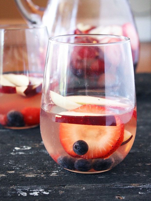 Red White & Blue Prosecco Sangria — Set the Table