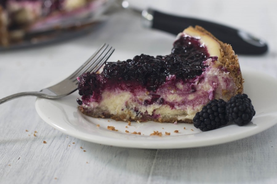 Blackberry Goat Cheese Cheesecake | Cake 'n Knife