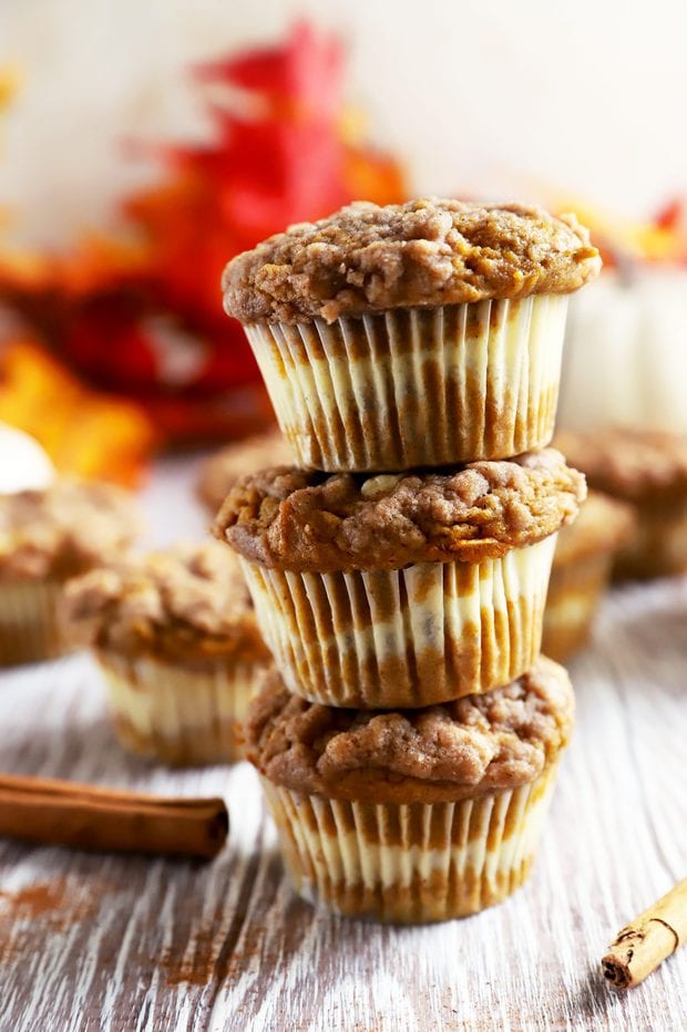 Pumpkin Cream Cheese Streusel Muffins Cake N Knife