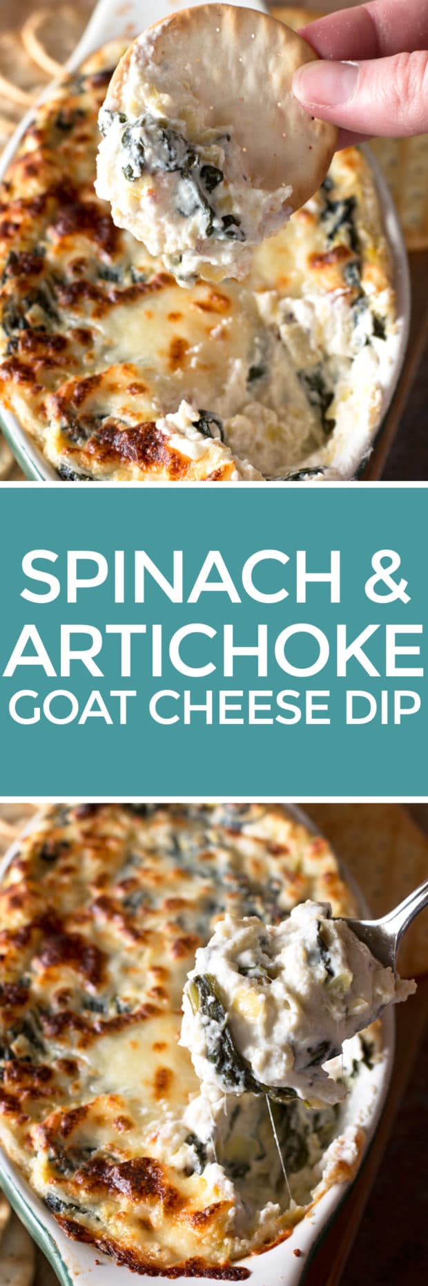 Spinach and Artichoke Goat Cheese Dip - Cake 'n Knife
