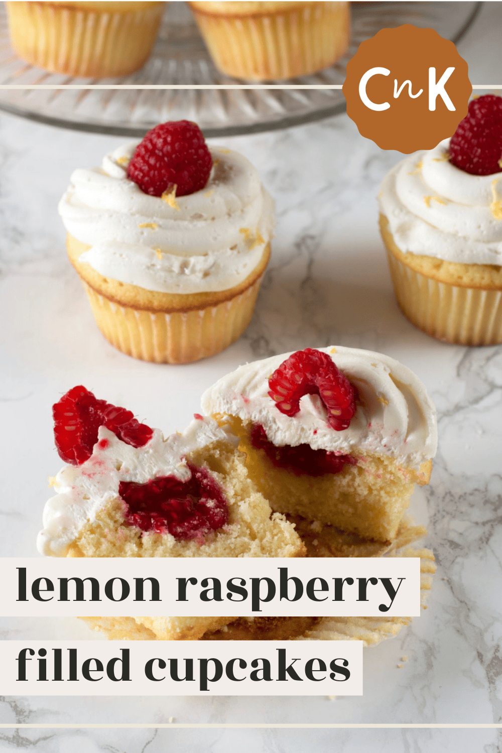 Lemon Raspberry Filled Cupcakes | Cake 'n Knife