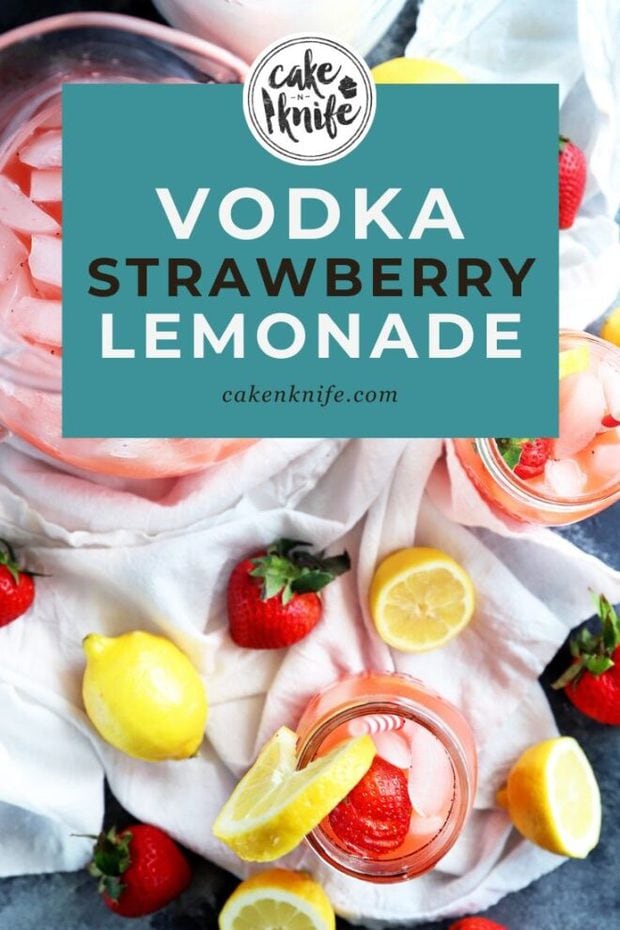 Wodka aardbeien limonade pinterest image