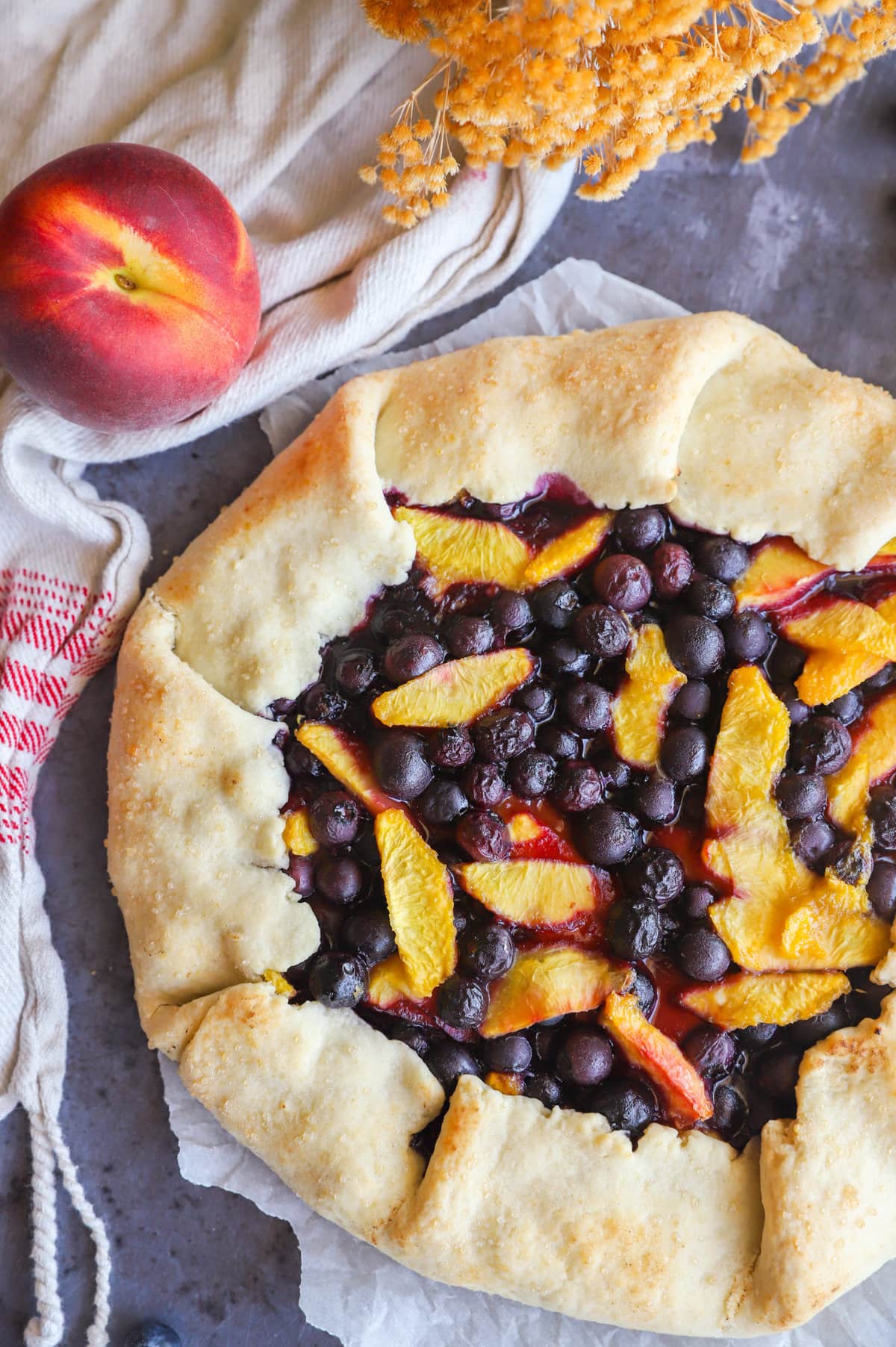 Peach Blueberry Galette | Cake 'n Knife