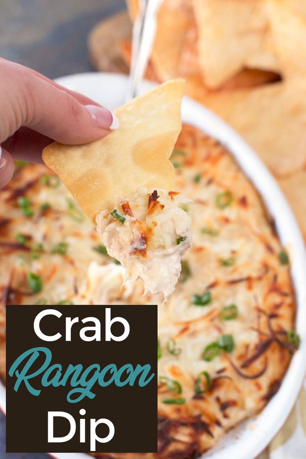 Crab Rangoon Dip with Crispy Won Ton Chips | Cake 'n Knife