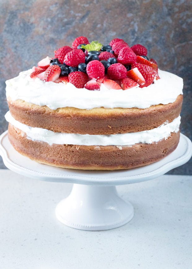 Mixed Berry Vanilla Bean Cake - Cake 'n Knife