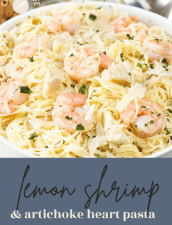 Lemon Shrimp Artichoke Pasta Pinterest Pin