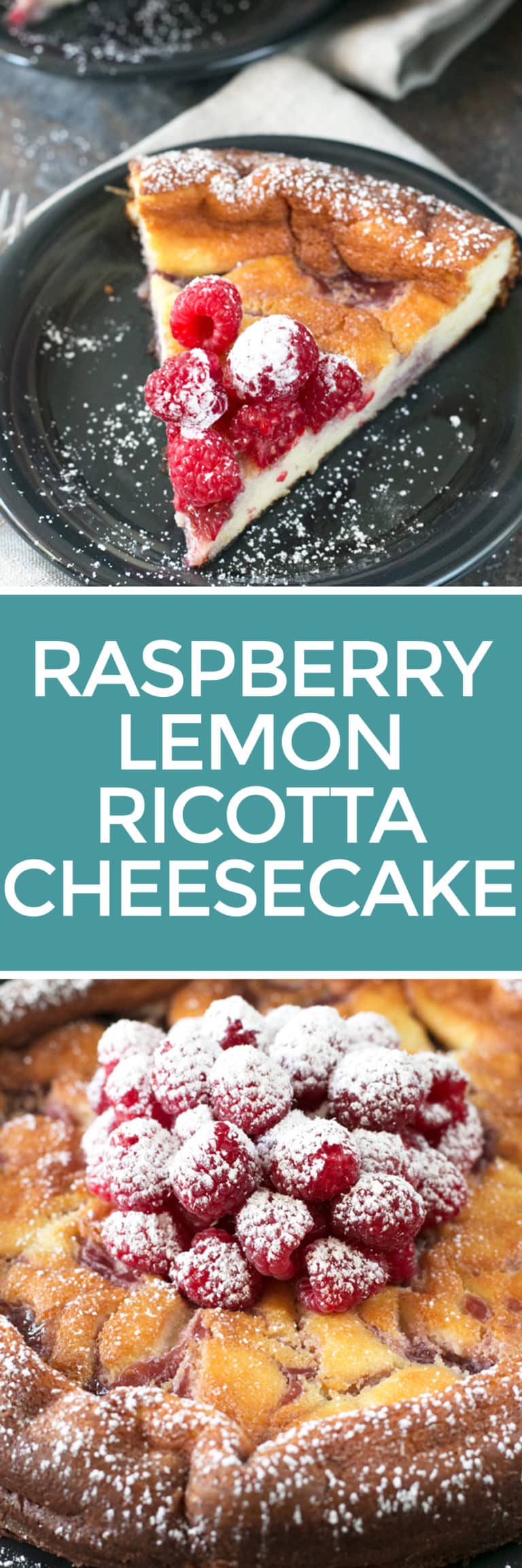 Raspberry Lemon Ricotta Cheesecake | Cake 'n Knife