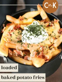 Loaded Baked Potato Fries Pinterest Pin