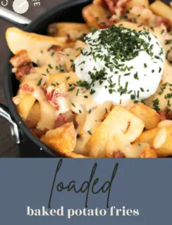 Loaded Baked Potato Fries Pinterest Photo