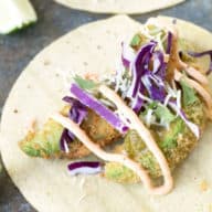 Fried Avocado Tacos | cakenknife.com