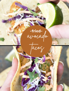 Fried Avocado Tacos Pinterst Image