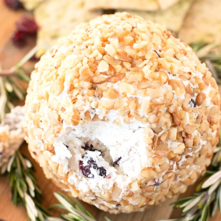 Cranberry Walnut Goat Cheese Ball | cakenknife.com