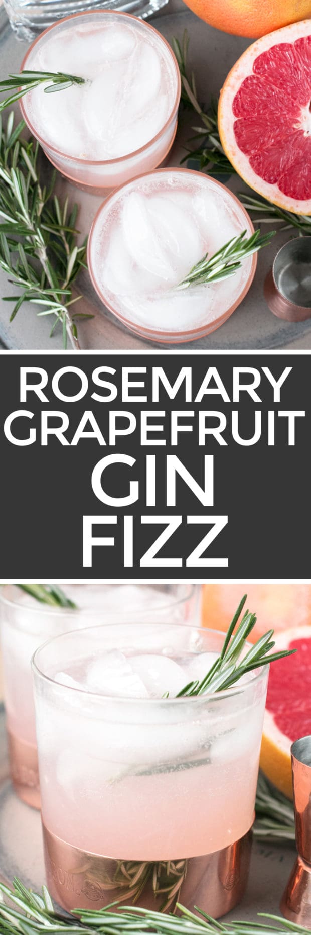 Rosemary Grapefruit Gin Fizz | Cake 'n Knife