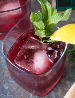 Cherry Whiskey Smash | cakenknife.com #cocktail #whiskey #summer