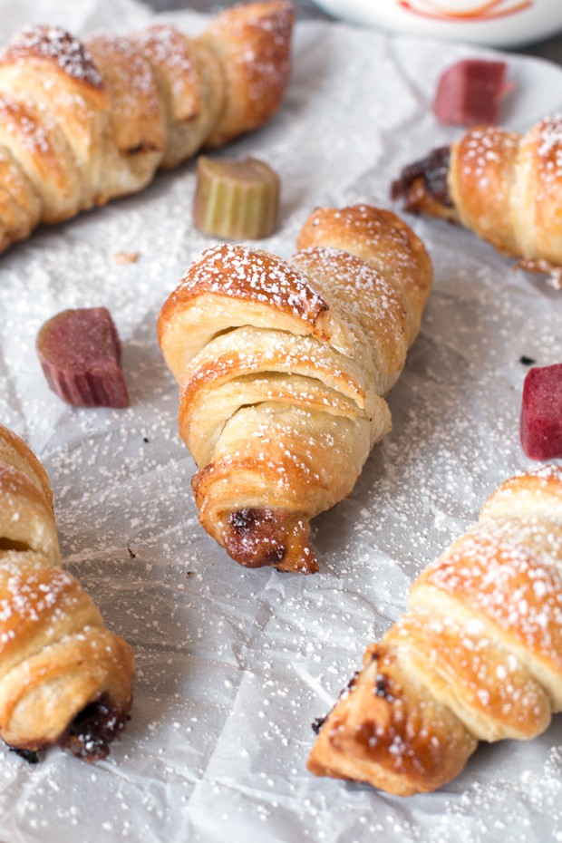 Nutella Rhubarb Puff Pastry Croissants Pic Cake N Knife 