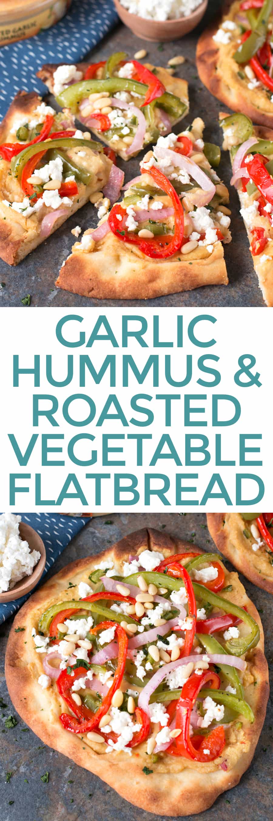 Garlic Hummus & Roasted Vegetable Grilled Flatbread | Cake 'n Knife