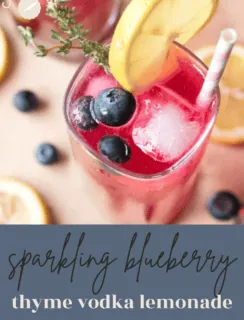 Blueberry Thyme Vodka Lemonade Pinterest Photo