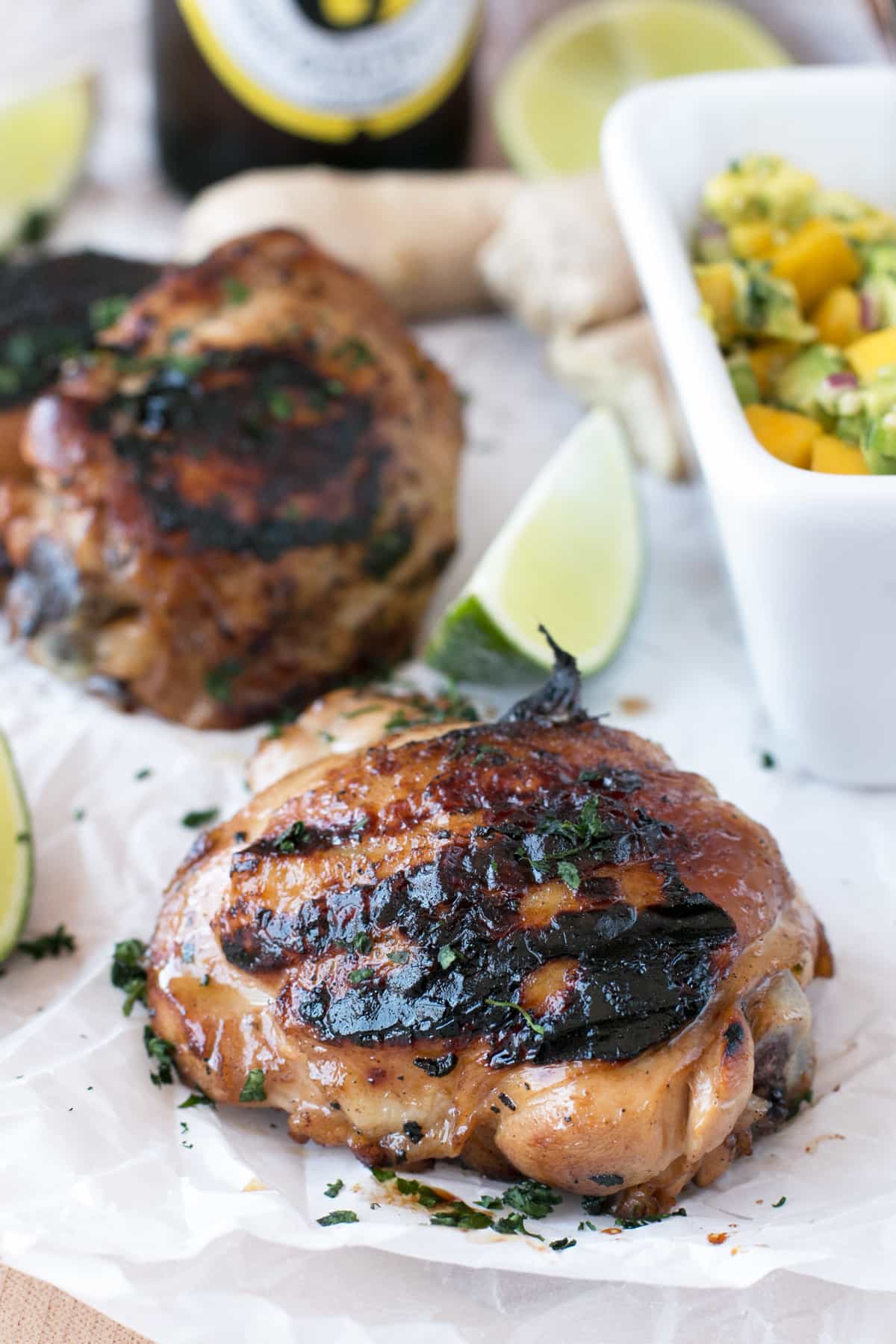 Spicy-ginger-grilled-chicken-thighs-picture - Cake 'n Knife