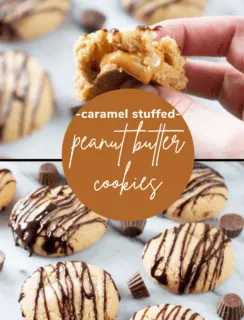 Caramel Stuffed Peanut Butter Cookies Pinterest Photo