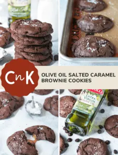 Olive Oil Brownie Cookies Pinterest Pin