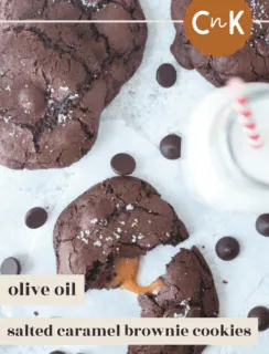 Olive Oil Brownie Cookies Pinterest Image