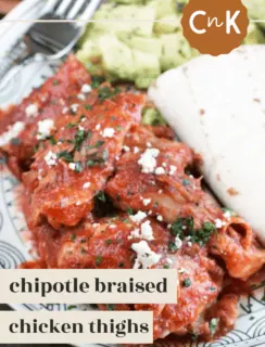 Chipotle Braise Chicken Thighs Pinterest Image