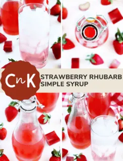 Strawberry Rhubarb Simple Syrup Pinterest Pin