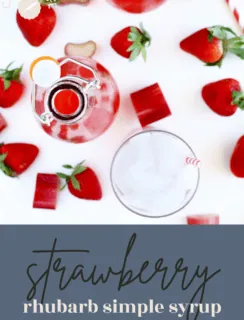 Strawberry Rhubarb Simple Syrup Pinterest Photo