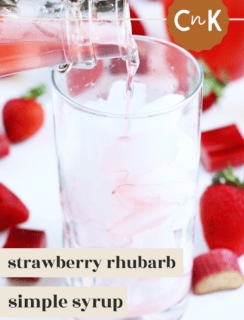 Strawberry Rhubarb Simple Syrup Pinterest Image