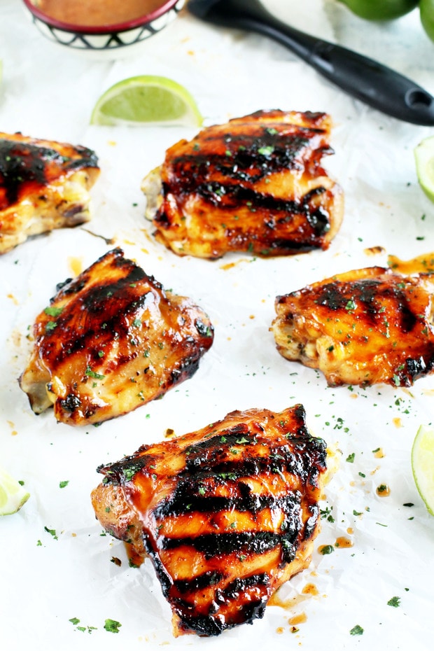 Tequila Lime Glazed Grilled Chicken Thighs_8206 - Cake 'n Knife