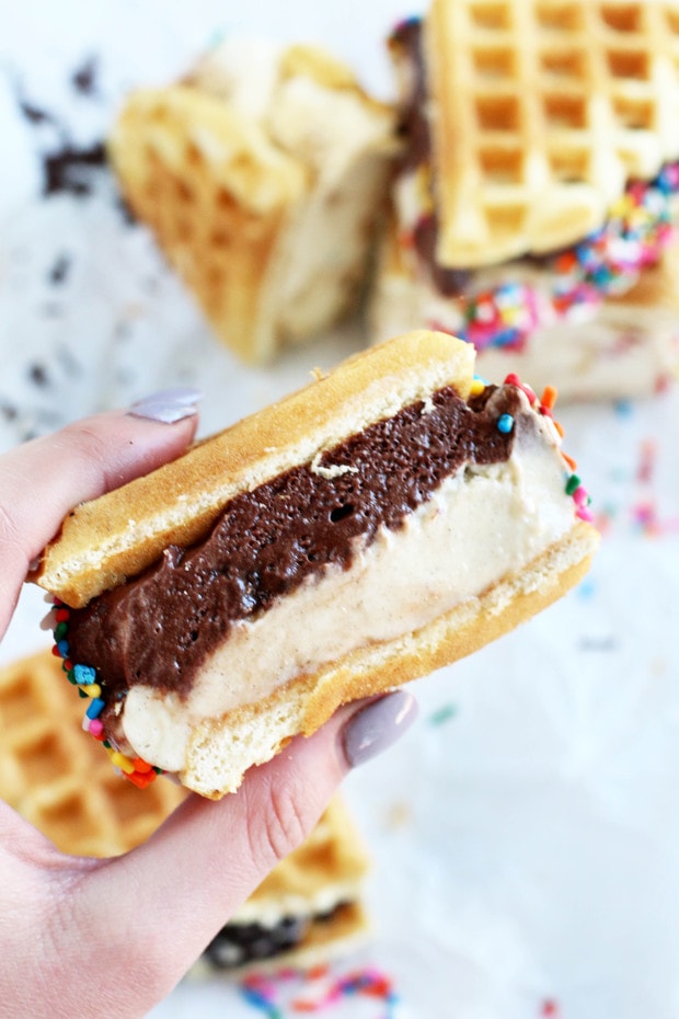 Belgian Waffle Ice Cream Sandwiches_4622 - Cake 'n Knife