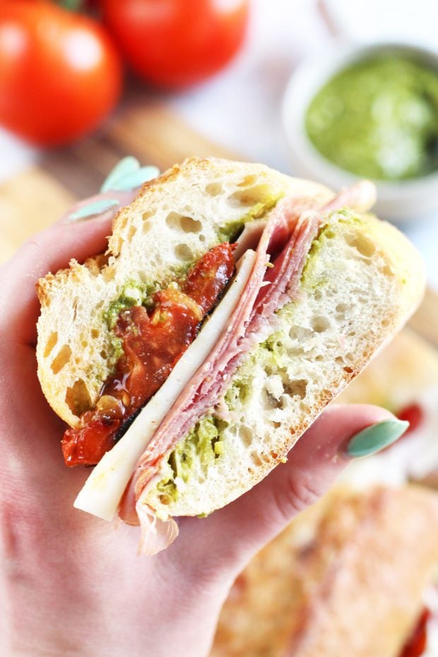 Grilled Tomato Italian Grinder Sandwich | Cake 'n Knife