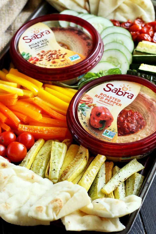 Summer Garden Vegetable Hummus Board | Cake 'n Knife