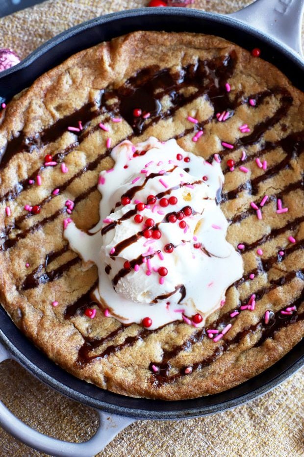 Valentine's Day Pizookie Skillet For Two | Cake 'n Knife