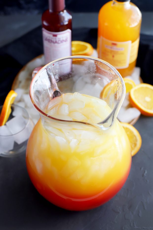 Peach Tequila Sunrise Punch - Cocktail Recipes