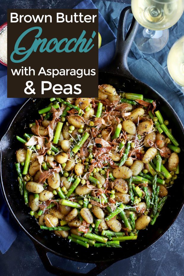 Brown Butter Gnocchi With Asparagus & Peas | Cake 'n Knife