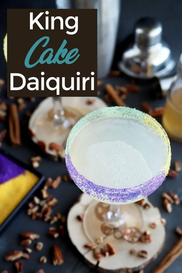 mardi gras king cake daiquiri