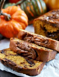 Spiced pumpkin bread with banana