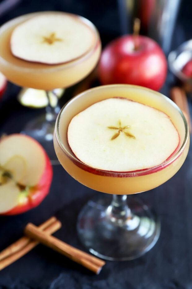 Fall Apple Whiskey Sidecar Cocktail | Cake 'n Knife