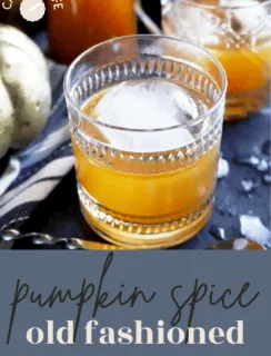 Pumpkin Spice Old Fashioned Pinterest Pin