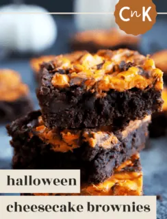 Halloween Cheesecake Brownies Pinterest Photo