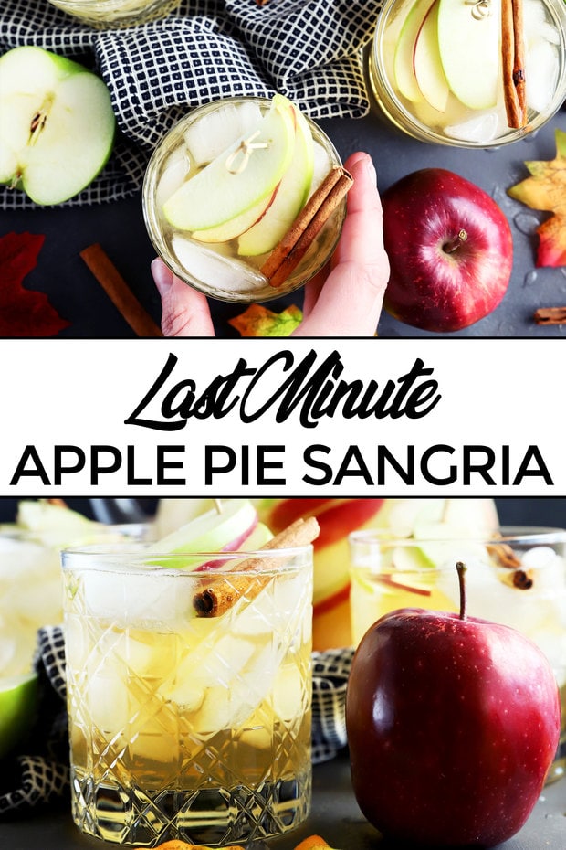 Last Minute Apple Pie Sparkling Sangria | Cake 'n Knife