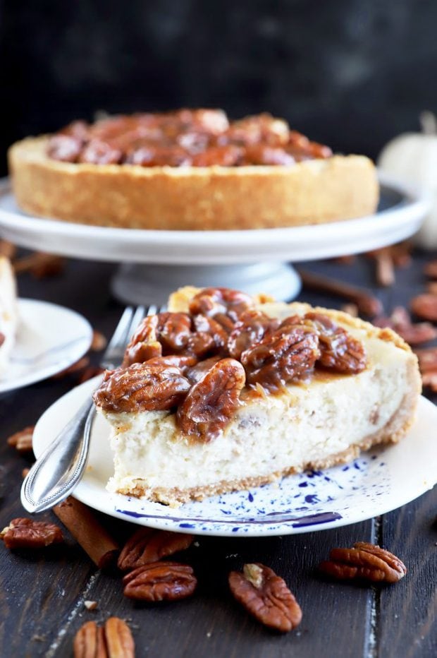 Easy Pecan Pie Cheesecake Recipe | Cake 'n Knife