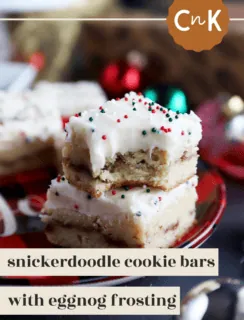 Snickerdoodle Cookie Bars Pinterest Pin