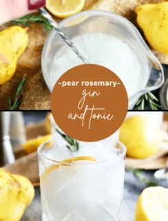 Pear Rosemary Gin and Tonic Pinterest Pin