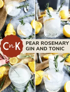 Pear Rosemary Gin and Tonic Pinterest Photo