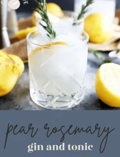 Pear Rosemary Gin and Tonic Pinterest Image