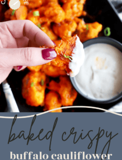 Crispy Buffalo Cauliflower Pinterest Pin